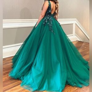 Sweet 16 ball gown dress, no major alterations just hemmed for 5ft tall girl.